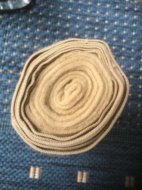 Bandagen Fleece-Elastic Kombination beige